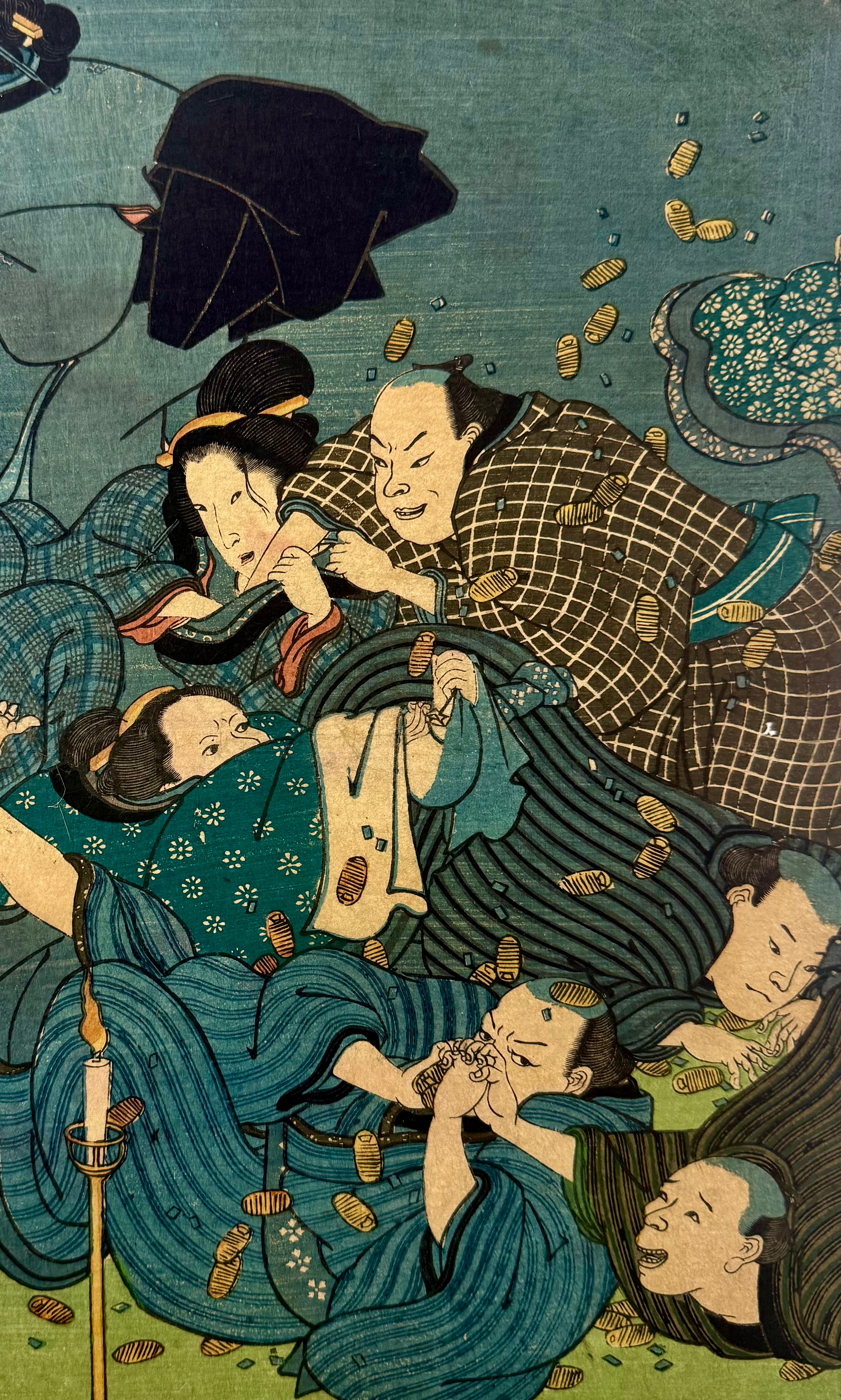 全盛黄金花 国芳 (1858)Kuniyoshi — antique Japanese ukiyo-e woodblock print
