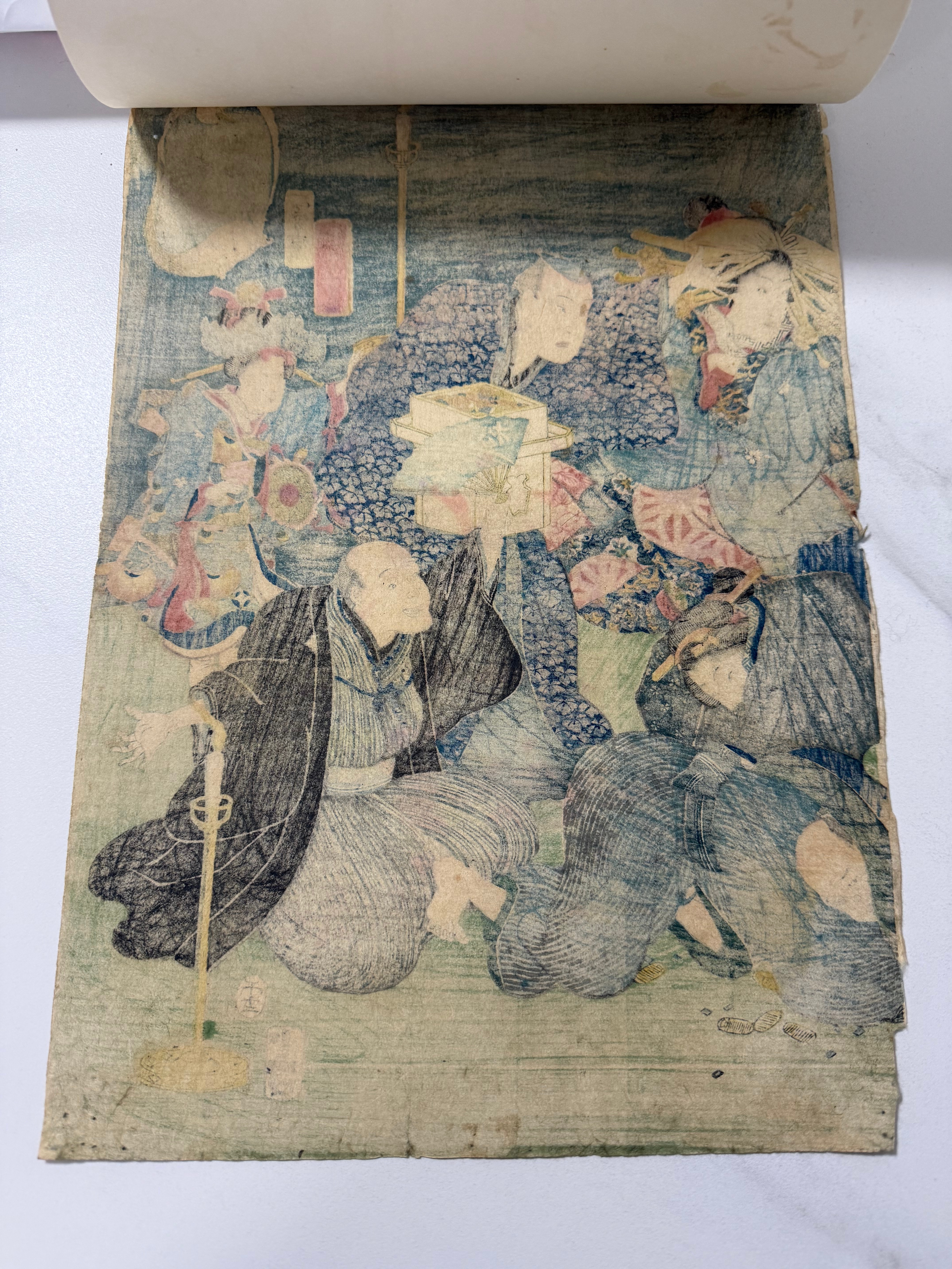 全盛黄金花 国芳 (1858)Kuniyoshi — antique Japanese ukiyo-e woodblock print