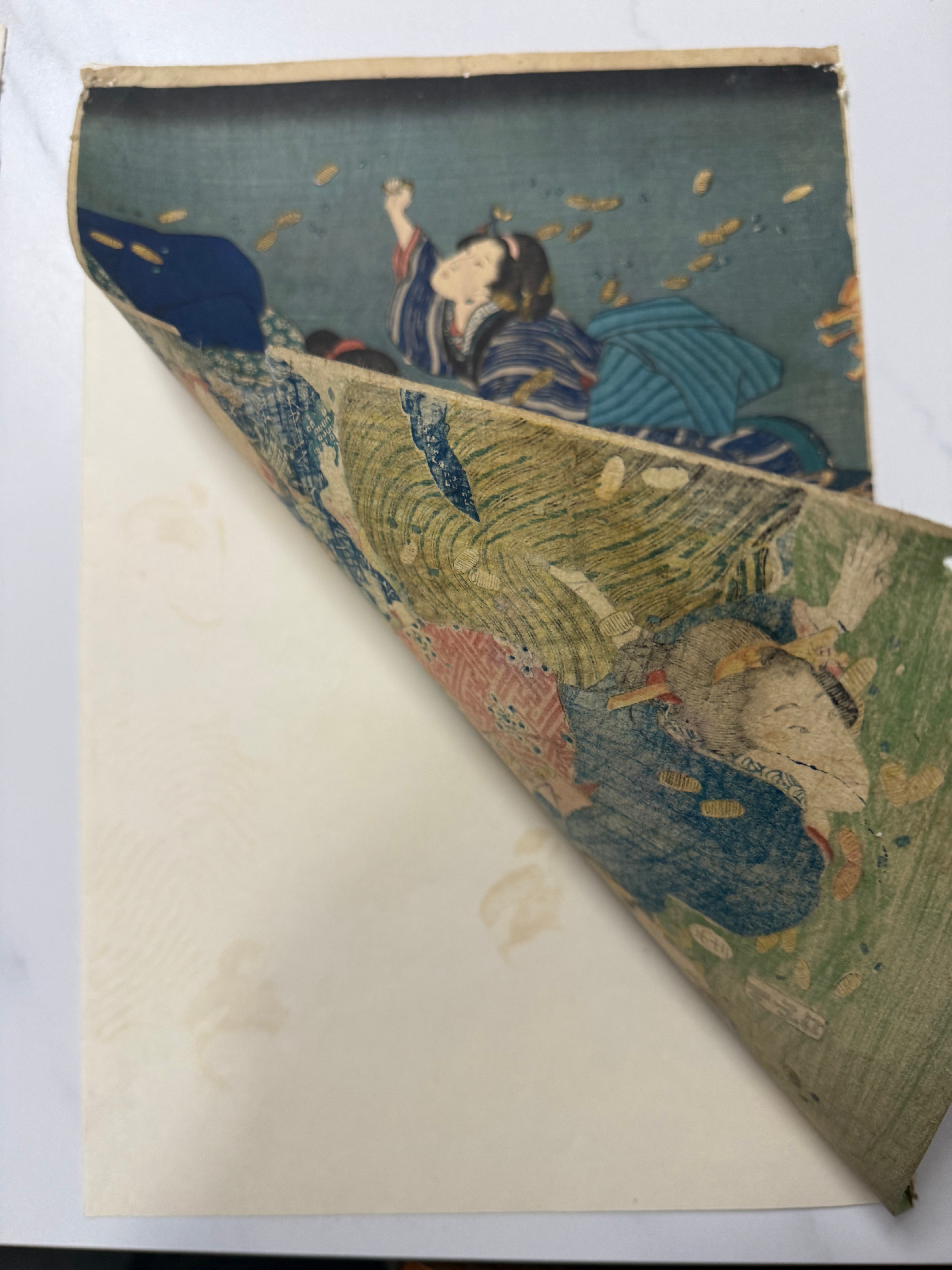 全盛黄金花 国芳 (1858)Kuniyoshi — antique Japanese ukiyo-e woodblock print