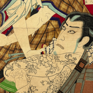 白浪六人小僧 国周 (1878) Kunichika — antique Japanese ukiyo-e woodblock print