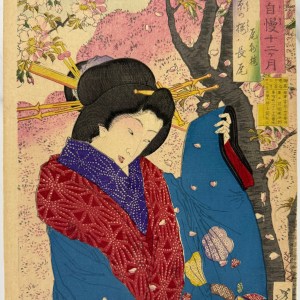 東京自慢十二ヶ月 三月 芳年 Yoshitoshi — antique Japanese ukiyo-e woodblock print