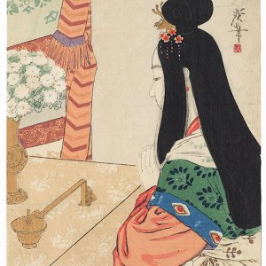口絵 寺崎広業— Terazaki Kogyo （１９０８） — antique Japanese ukiyo-e woodblock print