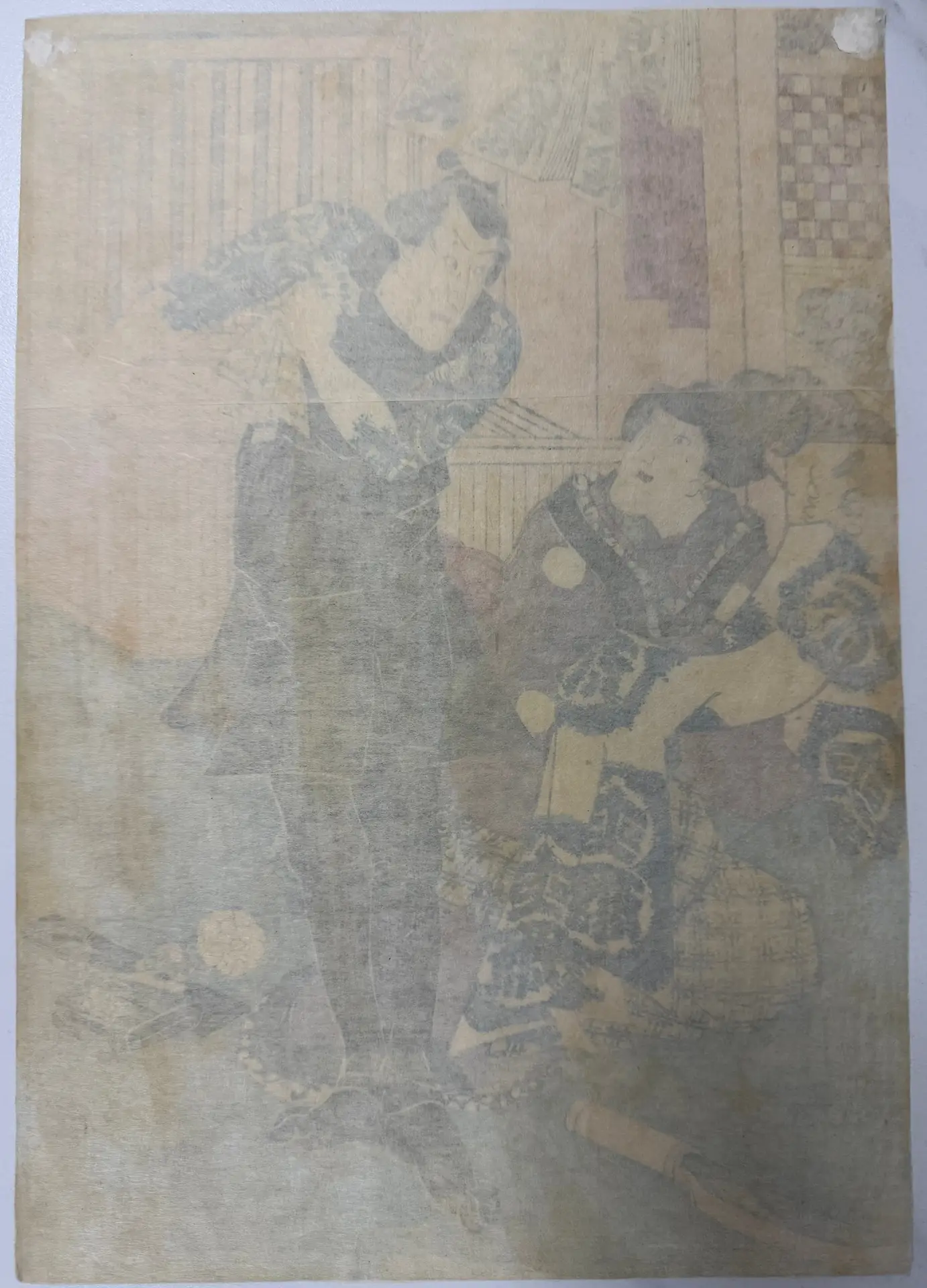 土左衛門伝吉 八百屋お七 下女お杉 豊国三代 — antique Japanese ukiyo-e woodblock print